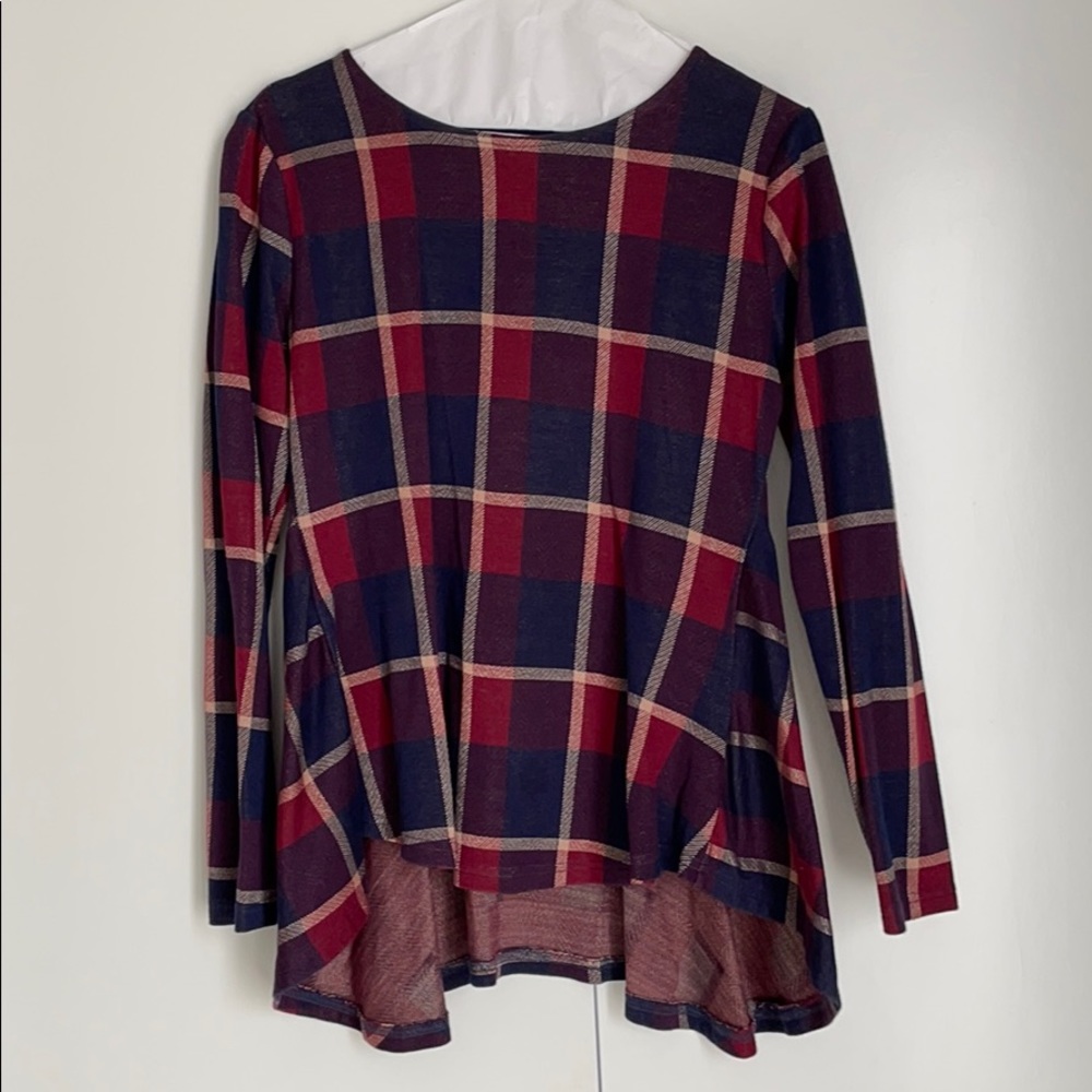 Plaid tunic top